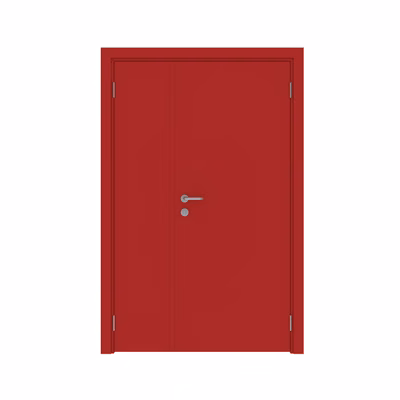 Дверь Dionysus  полуторная RAL 3001 с Al-кромкой по периметру