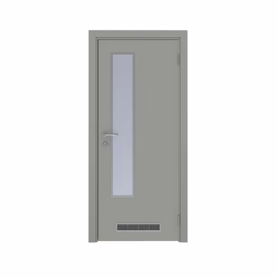 Дверь Dionysus  одностворчатая Серый с остеклением №1 с вентиляционной решёткой