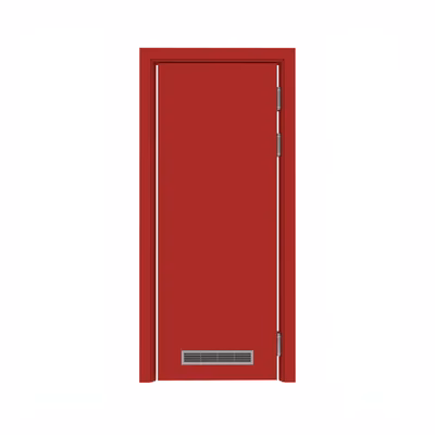 Дверь Dionysus маятниковая одностворчатая RAL 3001 с вентиляционной решёткой с Al-кромкой по периметру